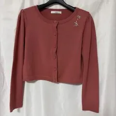 【美品】Rene ルネ カシミヤ カーディガン リボン ピンク 日本製 ニット 美品】Rene ルネ カシミヤ カーディガン リボン ピンク 日本製 ニット