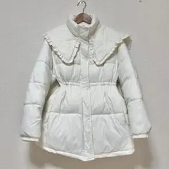 フリル襟　ダウンジャケット　ダウンコート