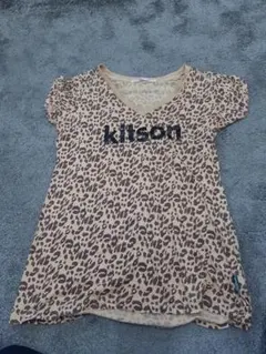 ユニクロkitson ヒョウ柄 Vネック Tシャツ Mサイズのサムネイル