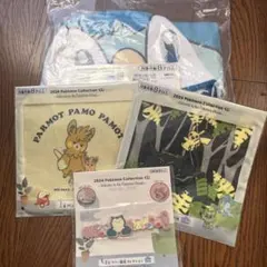 新品　1番くじ　ポケモン　ポンチョ　ハンドハンカチ　ラバータイ　4点セット　④