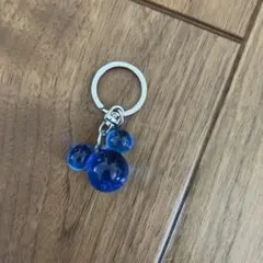 ミッキー型アクリルキーホルダー 青