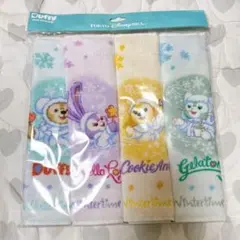 ホワイト ウィンター タイム ワンダーズ ミニタオル 4枚セット ディズニーシー