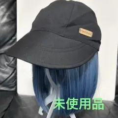 黒のつば広ハット キャップ 帽子 UV対策 ほぼ新品