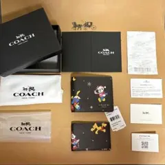 希少COACH xDisney コラボ二つ折り財布 セットA1683-CM181のサムネイル