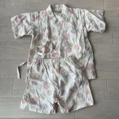 水玉模様 甚平とショートパンツ セット 95cm