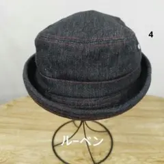 ル−ベンデニム ポ−クパイハットダークグレー 62cm