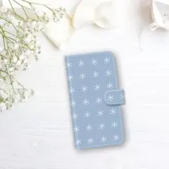 iPhone/android♬スマホケース♬アスタリスク ブルーグレー♬北欧