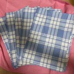 cotton100 45×90 封簡式 ピローケース【未使用】5枚セットチェック