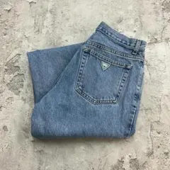 90s　GUESS　ゲス　デニムパンツ　ジーンズ　古着　ライトインディゴ　W33