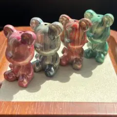 大漆の熊ちゃん　4個NO.487