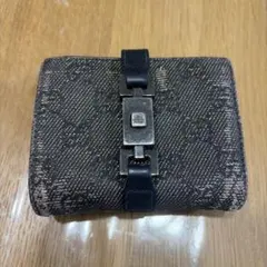 GUCCI GGキャンバス ジャッキー 二つ折り財布ジャッキー金具