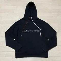 QR確認済・極美品】モンクレール/パーカー/センター・袖ラバーロゴ/黒