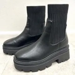 AZUL BY MOUSSY 厚底 サイドゴア トラックソール ブーツ Sサイズ