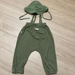 Aosta リネンオーバーオール　帽子　セット売り