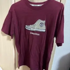 CONVERSE コンバース 半袖Tシャツ ボルドー 刺繍のサムネイル