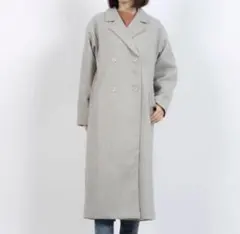 u*d様 新品　グレーロングコート