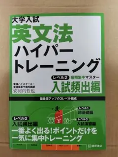 【新品未使用・匿名配送】大学入試英文法ハイパートレーニング レベル2 入試頻出編