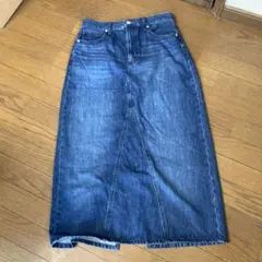 ユニクロダークデニム タイトスカート ロング丈