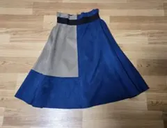 ネイビー ×ベージュ・マーメイドスカート・M