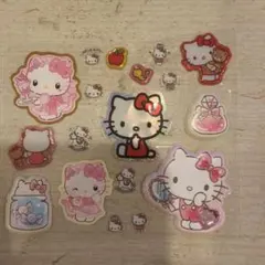 シールおすそ分け ハローキティ 赤 ピンク
