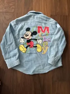120cm Poppinsミッキー✩デニムシャツ
