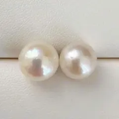 553サービス品あこやパール スタッドピアス8mmサージカルステンレス