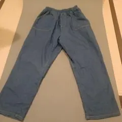 デニムブルー ゴムウエストパンツ 140cm