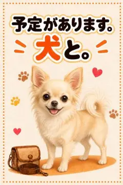 耐水ステッカー　チワワ　予定があります犬と　スマホイン　かわいい　犬