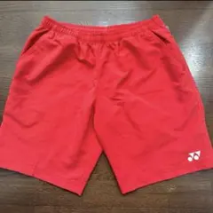 ヨネックス 赤 ショートパンツ Oサイズ