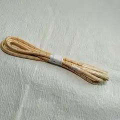 正絹帯締め クリーム色 オレンジ ストライプ M