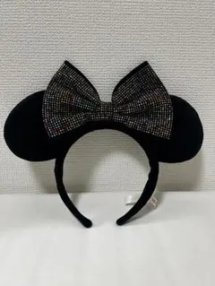 ミニーマウス耳カチューシャ ビジュー付き