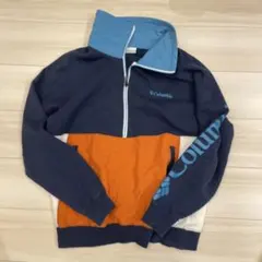Columbia アノラック ハーフジップ スウェット ナイロン切替 M
