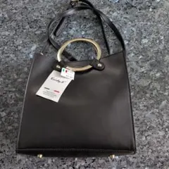 Krisy X 本革 ブラック ハンドバッグ　イタリア製　値下
