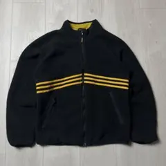 アディダスオリジナルス ボアフリースジャケット スノーボード ブラックイエロー