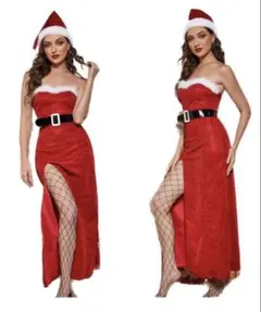 最終価格 サンタ コスプレ ハロウィン　赤 M Xmas クリスマスのサムネイル