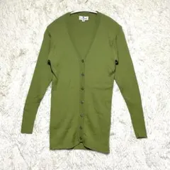courrèges クレージュ Vネックカーディガン 9R ウール100 春色のサムネイル