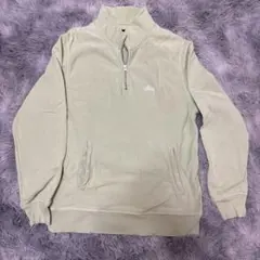 Stussy ハーフジップ スウェット M ライトグリーン