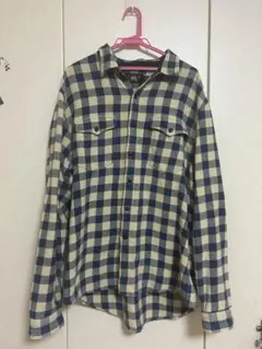 Ralph Lauren ネルシャツ XL ネイビーとベージュのチェック柄
