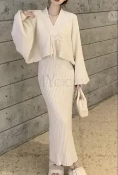 mycicily セットアップ ロングニットワンピース