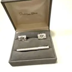 箱付ChristianDiorネクタイピンカフスセットCDロゴヴィンテージ