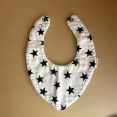 ブラックスター柄 スタイ よだれかけ