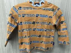 ムージョンジョン 電車コラボTシャツ ロングT 在来線 通勤電車 オレンジ