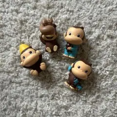 おさるのジョージ ソフビフィギュア　4種セット　ガチャ