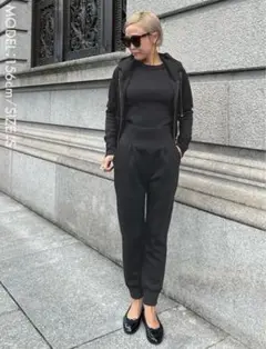 JENNE 日本製ストレッチ細見えパンツ