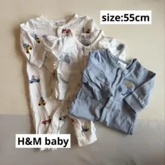H&Mベビー カバーオール　3枚セット