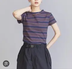 コットン マルチボーダー ショート Tシャツ ビューティーアンドユース