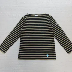 オーシバル　バスクシャツ ボーダー ボートネック カットソー 長袖