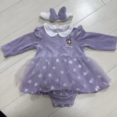 petit main パープルロンパース 80