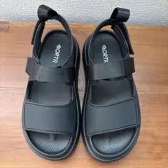 オリエンタルトラフィック　軽量サンダル　ボリュームソール 厚底　ブラック22.5