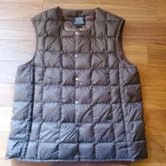 TAION　タイオン ブラウン キルティングベスト L